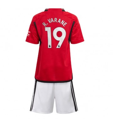 Manchester United Raphael Varane #19 Hemmakläder Barn 2023-24 Kortärmad (+ Korta byxor)